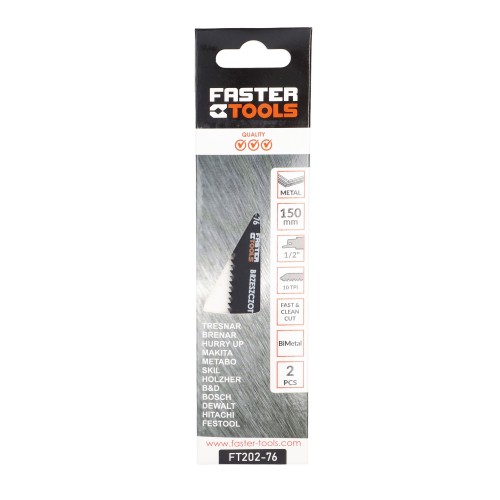 Panze fierastrau sabie metal FASTER TOOLS, 150 mm